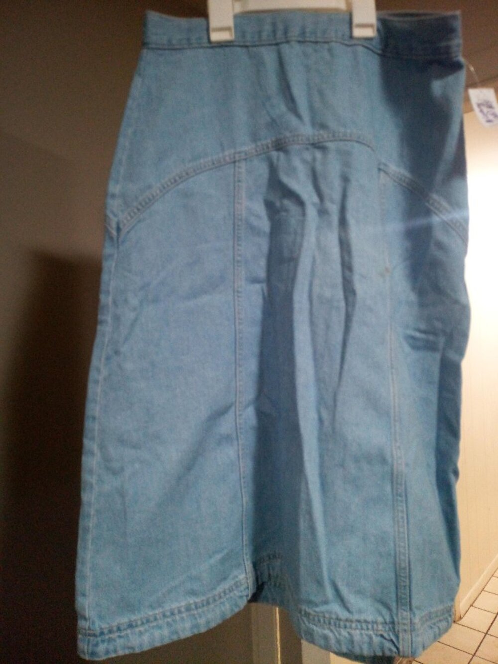 Denim Hi-rise midi skirt - Picture 1 of 2